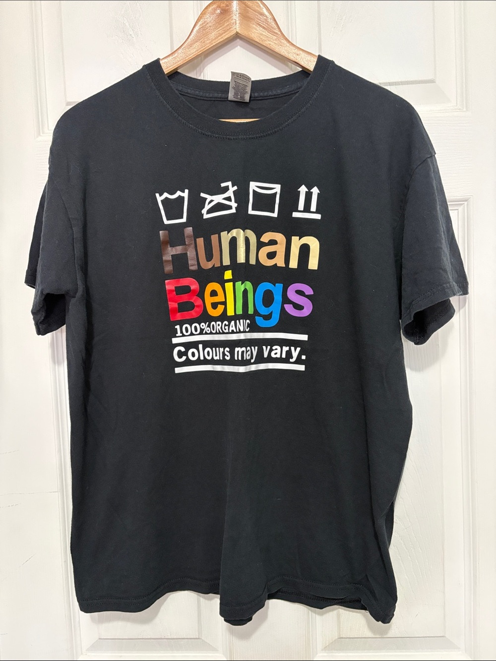 Human Beings Black Cotton Tee